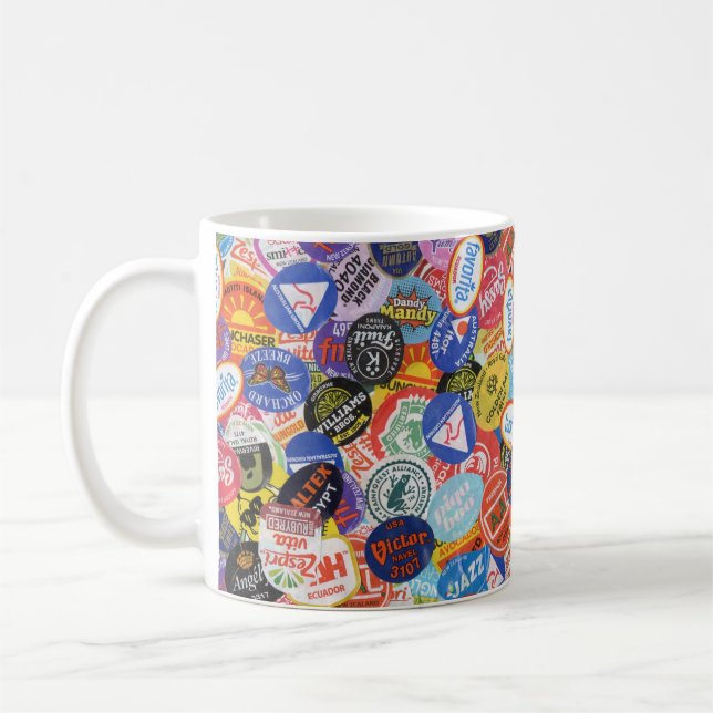 Tasse der Fruchtsticker-Montage (Links)