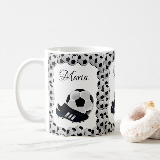 Tasse der Fußball-Balls (Mit Donut)