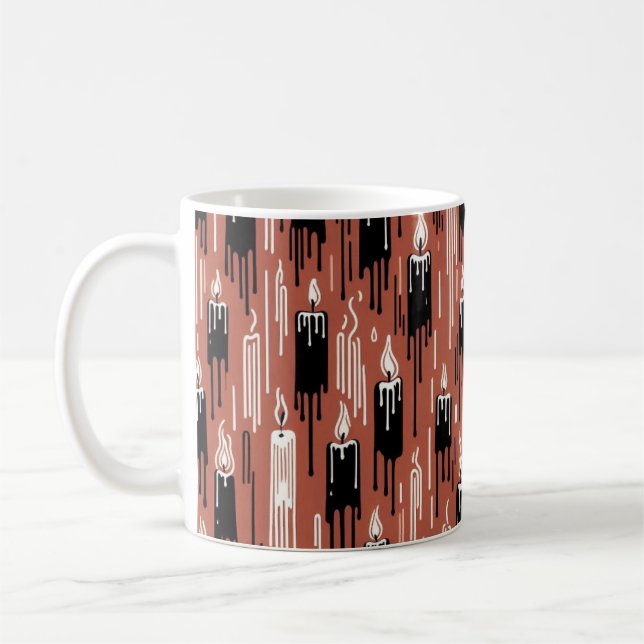 Tasse der geschmolzenen Kerze (Links)