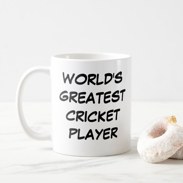 Tasse "Der größte Cricket-Spieler der Welt" (Mit Donut)