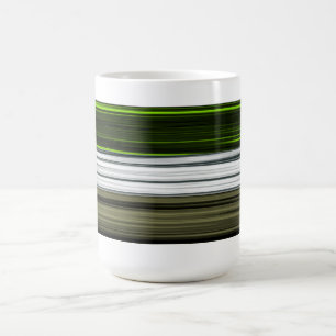 Tasse der grünen, schwarzen und grauen Retromuster