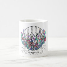 Tasse der handgezogenen Wildblume | Nur Behalt wac