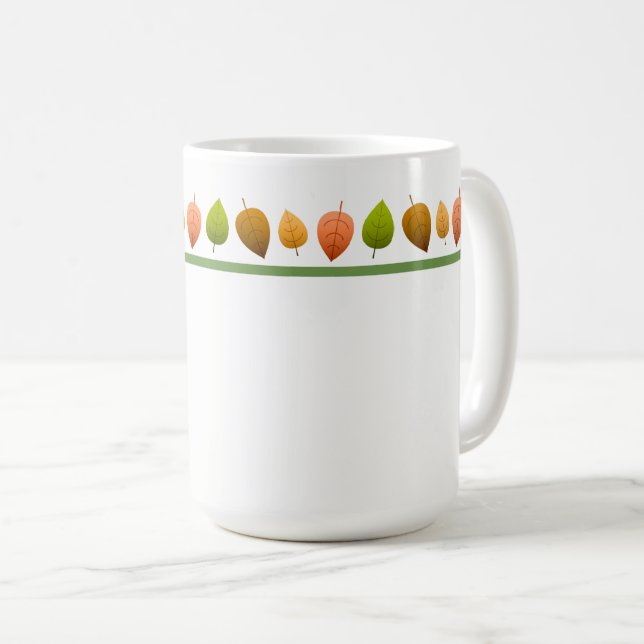 Tasse der Herbstlaub im Herbst (VorderseiteRechts)