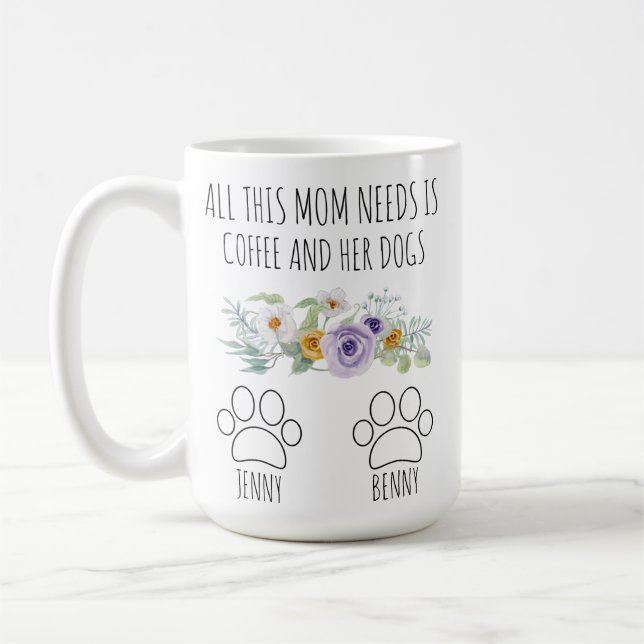 Tasse der Hunde - Personalisierte Mama für Hunde (Links)