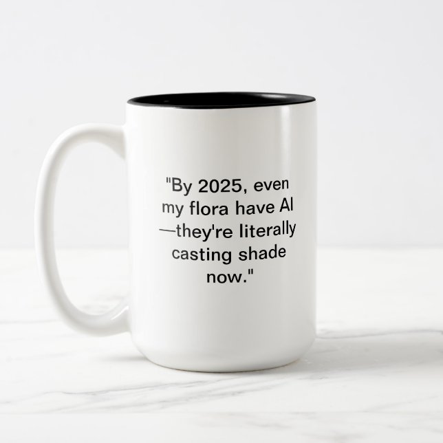 Tasse der KI-Pflanze | Funny Tech Nature Geschenk (Links)