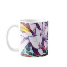 Tasse der künstlerischen Lila Blume