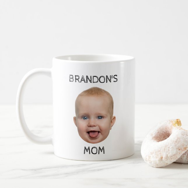 TASSE DER Mama MIT BABYS KOPF-FOTO (Mit Donut)