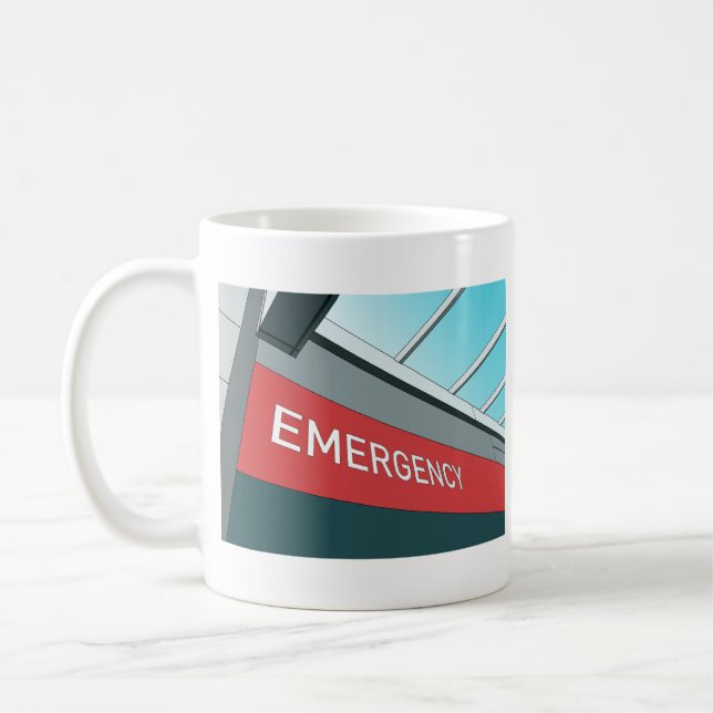 Tasse der Notfallabteilung (Links)