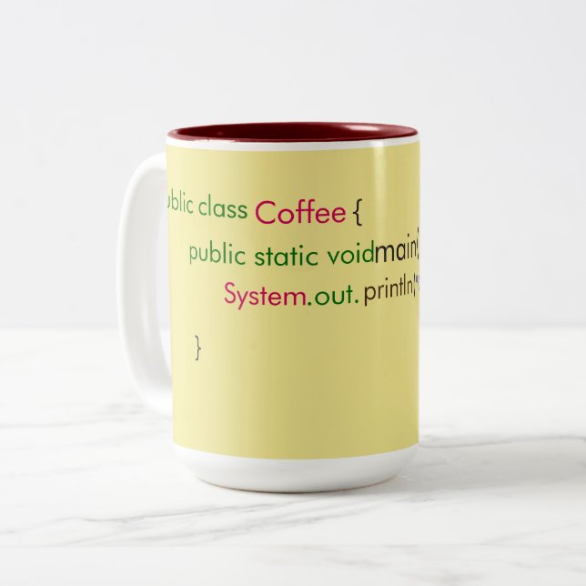 Tasse der Pausenzeit (Vorderseite Links)