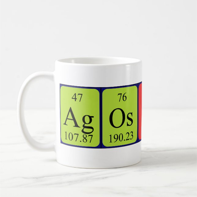 Tasse der Periodenbezeichnung Agostina (Links)