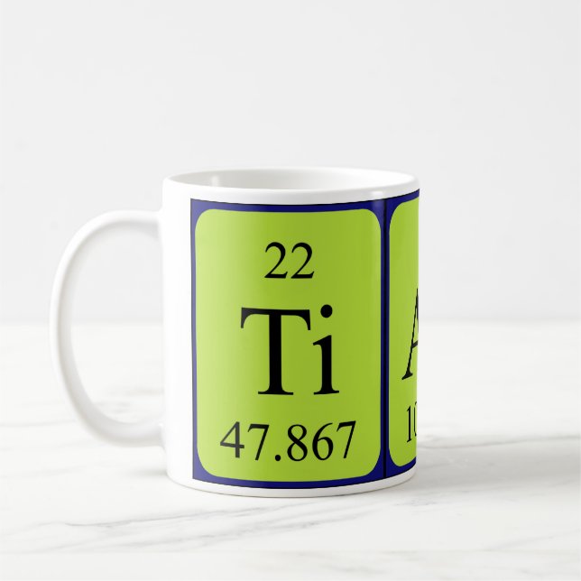 Tasse der Periodenbezeichnung Tiago (Links)