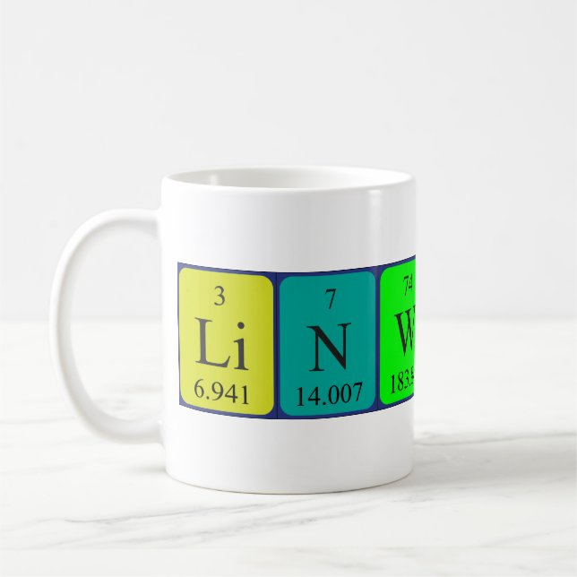 Tasse der periodischen Tabelle in Linwood (Links)