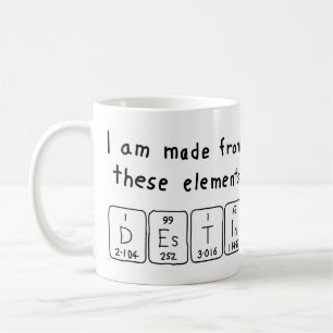 Tasse der periodischen Tabellenbezeichnung