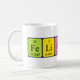 Tasse der periodischen Tabellenbezeichnung
