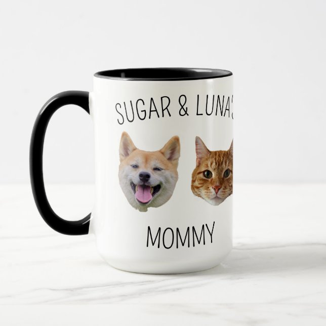 Tasse der personalisierten Katze, Tasse für die Ma (Links)