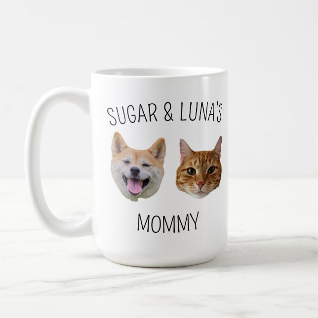 Tasse der personalisierten Katze, Tasse für die Ma (Links)