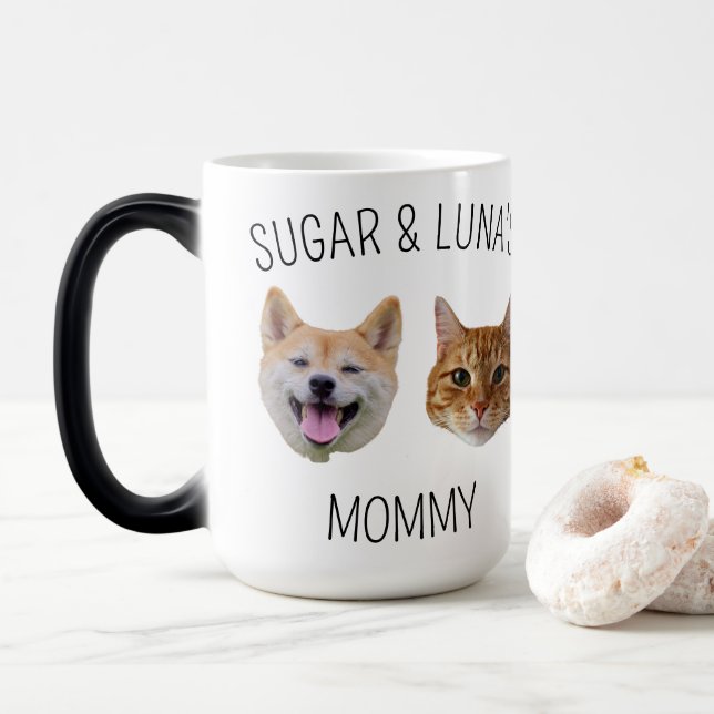 Tasse der personalisierten Katze, Tasse für die Ma (Mit Donut)