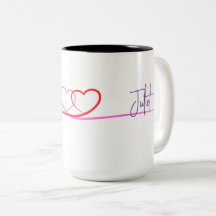 Tasse der personalisierten Romeo und Julia Herz-Li