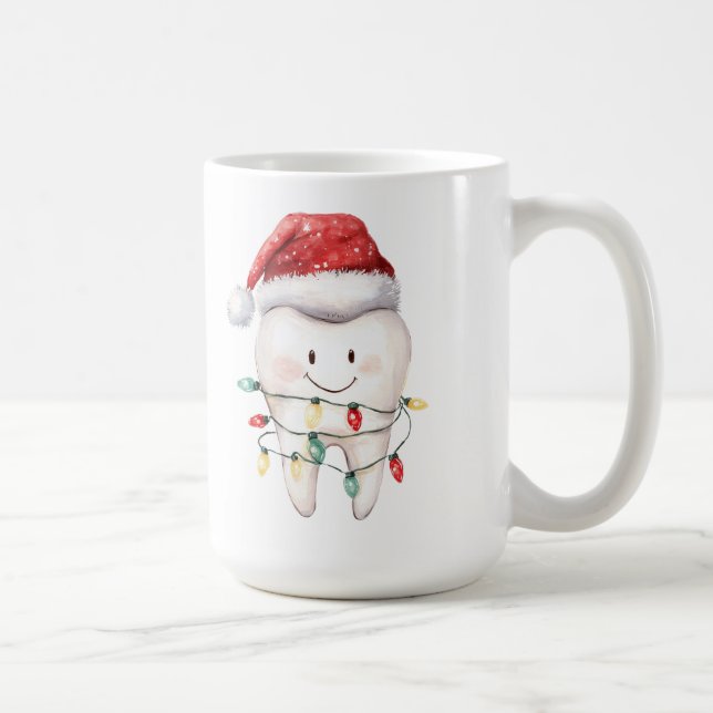 Tasse der personalisierten Zahnärztin des Weihnach (Rechts)
