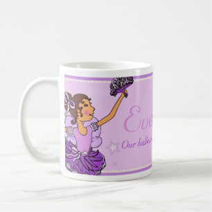 Tasse der Prinzessin Ballerina mit lila und dunkle