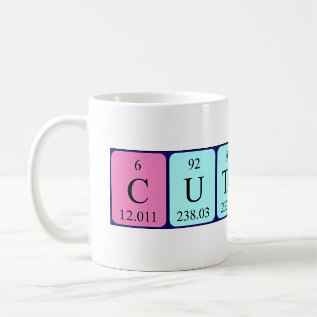 Tasse der regelmäßigen Cuthbert-Tabelle (Links)
