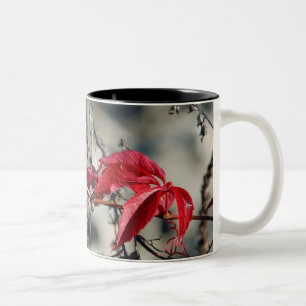 Tasse der roten Blätter