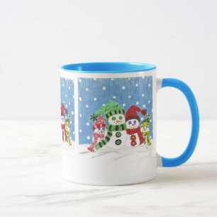 Tasse der Schneemannsfamilie