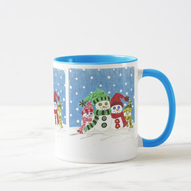 Tasse der Schneemannsfamilie (Rechts)