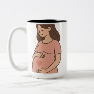Tasse der schwangeren Mama - Niedlicher Cartoon de