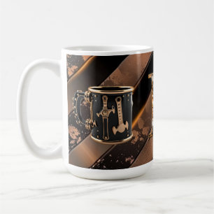 Tasse der Schwarz-Kupfer-Tool-Keramik des Vaters