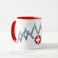 Tasse der Schweizer Alpen