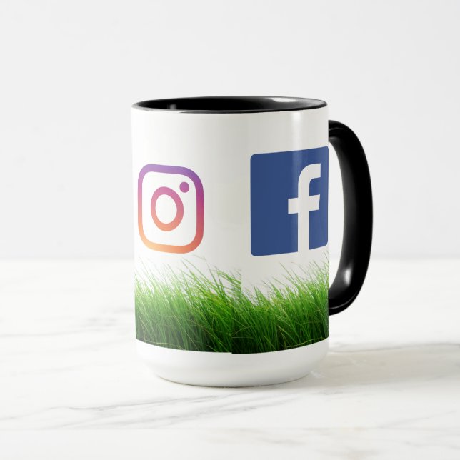 Tasse der sozialen Medien (VorderseiteRechts)