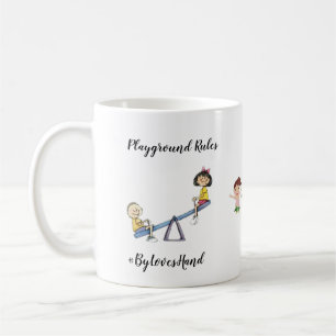 Tasse der Spielplatzregeln