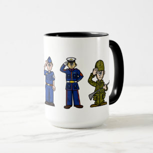 Tasse der Streitkräfte oder des Tages der militäri