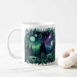 Tasse der verzauberten Waldgalaxie: Mystische Natu