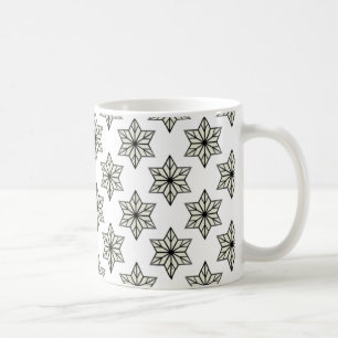 Tasse der Vintagen Sternexplosion, Schwarz und Wei