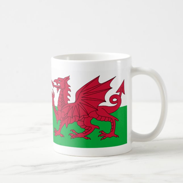 Tasse der walisischen Drachenflagge (Rechts)