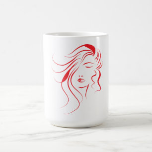 Tasse der weiblichen Gesichtskunst