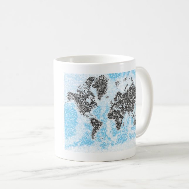 Tasse der Weltkarte (VorderseiteRechts)