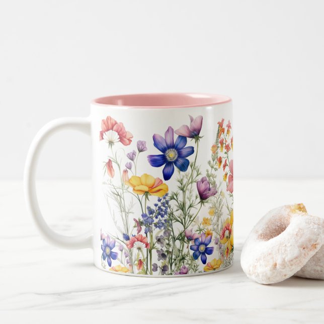 Tasse der Wildblume, Blume Cup, Blumencocktail-Cup (Mit Donut)