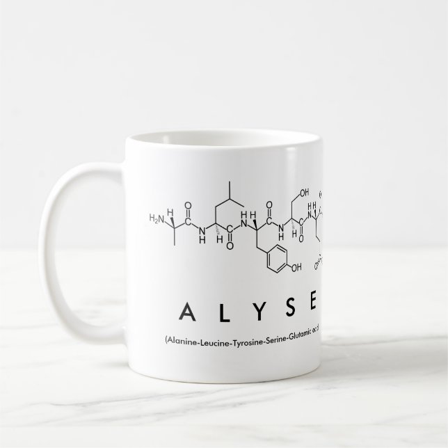 Tasse des Alyse-Peptids (Links)