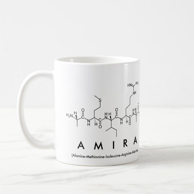 Tasse des Amira-Peptids (Links)
