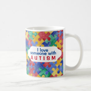 Tasse des Autismus Aquarellpuzzles
