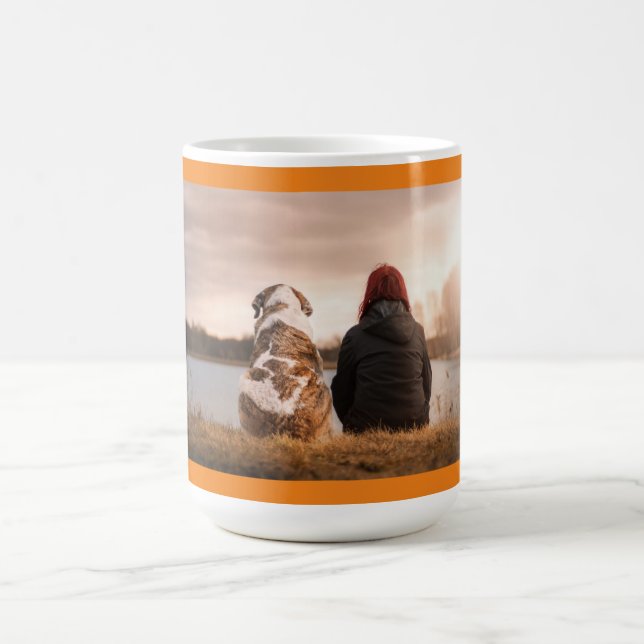 Tasse des Bildes mit 1 Foto/2 Zeilen ändern (Zentrum)