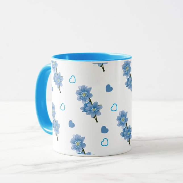 Tasse des Blumenkaffees (Vorderseite Links)