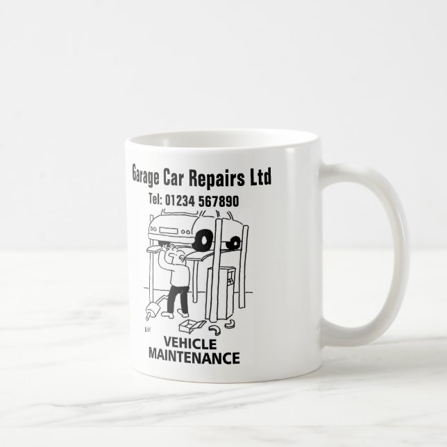 Tasse des Cartoon für die Fahrzeugwartung (Rechts)