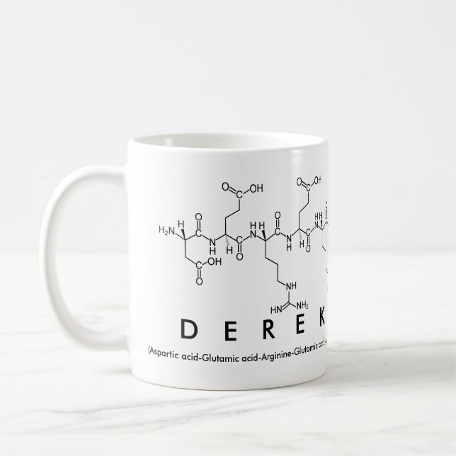 Tasse des Derek-Peptids (Links)