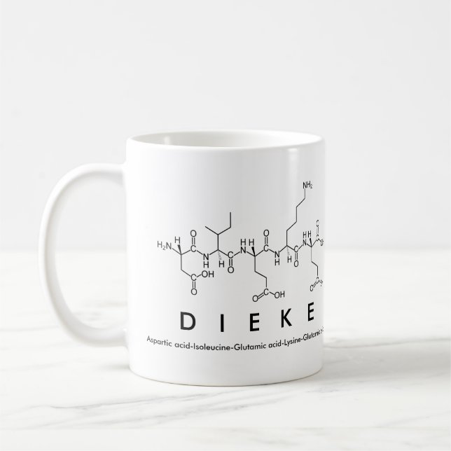 Tasse des Dieke-Peptids (Links)