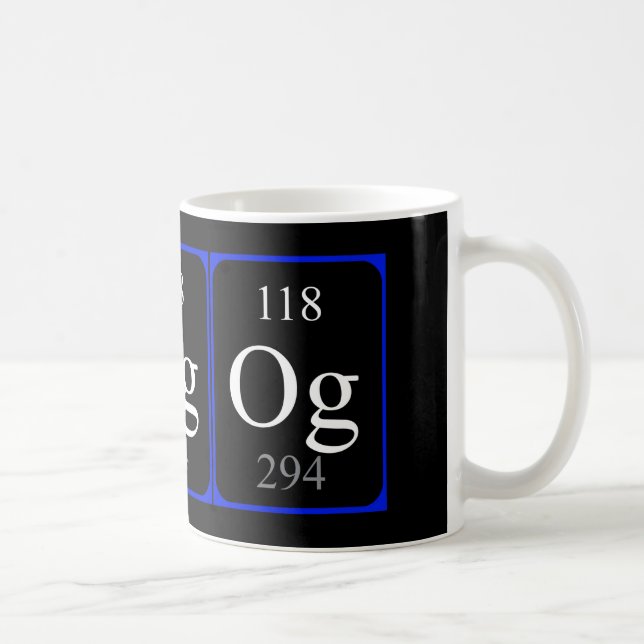 Tasse des Elements 118 - Oganesson Schwarzes (Rechts)