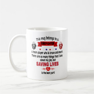   Tasse des Feuerwehrmanns. Das gehört einem Feue